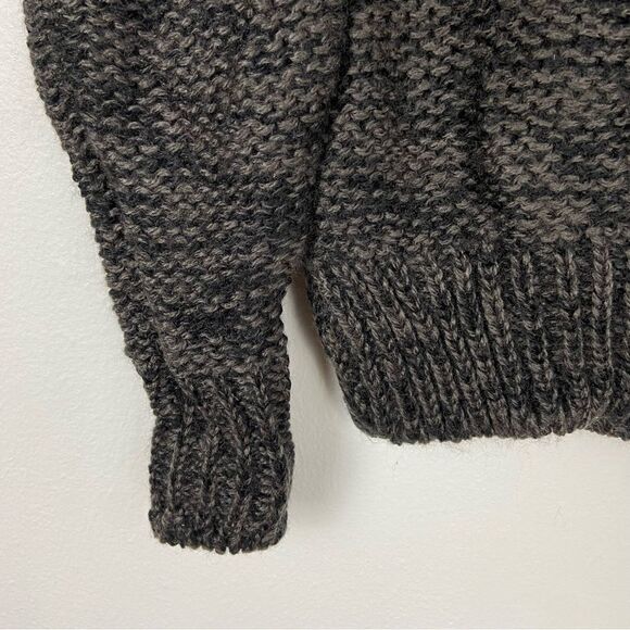 NWT Peter England Men’s Black Gray Loose Knit Sweater Funk Artsy Geometric Large - Picture 7 of 11